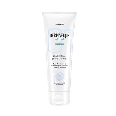 Dermafique Absolute Detox Facial Cleanser for Normal To Dry Skin Dermatologist Tested Soap Free 100 ml - Face Wash & Cleansers