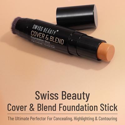 Swiss Beauty Cover and Blend Foundation Stick - Silky Golden 12 gm - Foundation