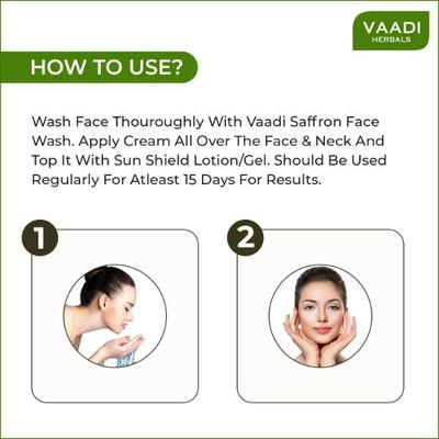 Vaadi Herbals Fairness Cream - Saffron, Aloe Vera & Turmeric 30gm - Face Creams