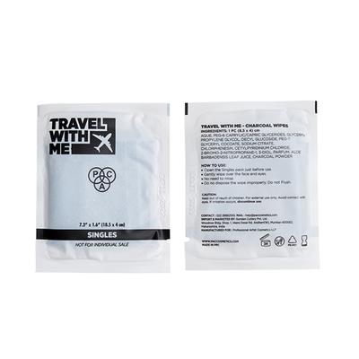 PAC Travel With Me Charcoal Wipes Singles 30's - Make Up Removers