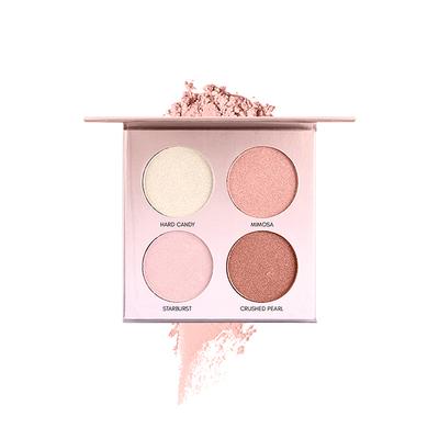 Miss Rose 4 Color Shimmer Brick Highlighter Palette 7003 - 024I 02 30 gm - Face Palettes