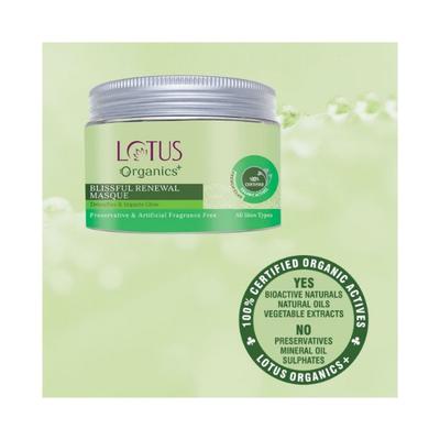 Lotus Organics Blissful Renewal Masque 50 gm - Masks & Peels