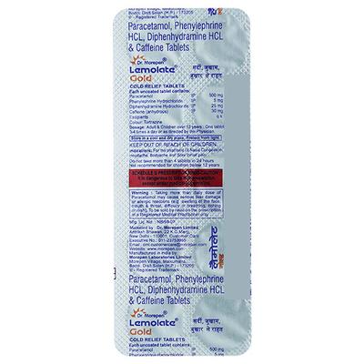 LEMOLATE GOLD Tablet 10's - Cough And Cold-Cou