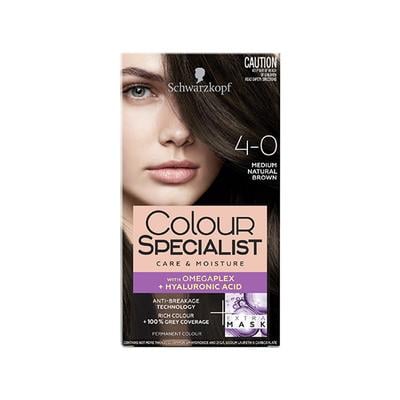 Schwarzkopf Colour Specialist At Home Permanent Hair Colour - 4.0 Medium Natural Brown 165 ml - Crème