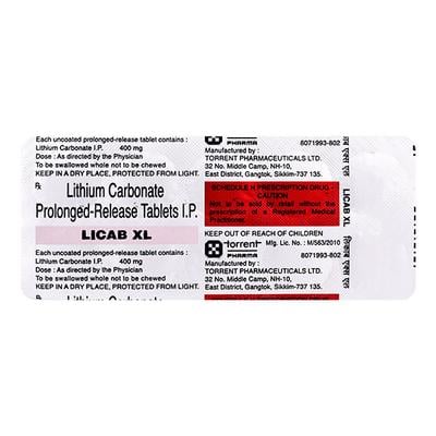 Licab XL 400mg Tablet 10'S - Psychosis-Ans