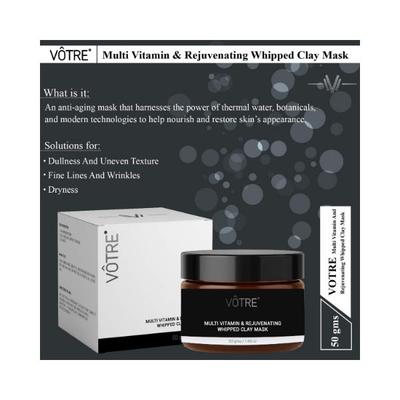 Votre Multi Vitamin & Rejuvenating Whipped Clay Mask 50 gm - Masks & Peels