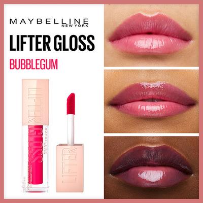 Maybelline New York Lifter Gloss, Hydrating Lip Gloss, Bubblegum 5.4 ml - Lip Glosses