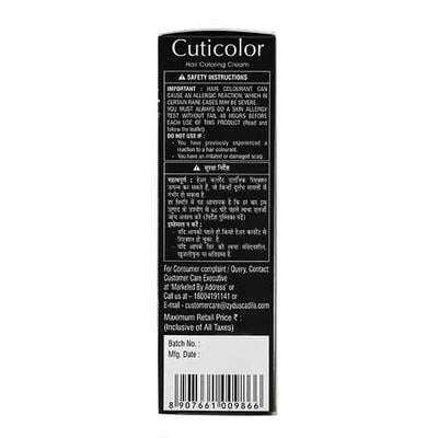 CUTICOLOR BLACK HAIR COLORING Cream 60gm - Hair Color - P