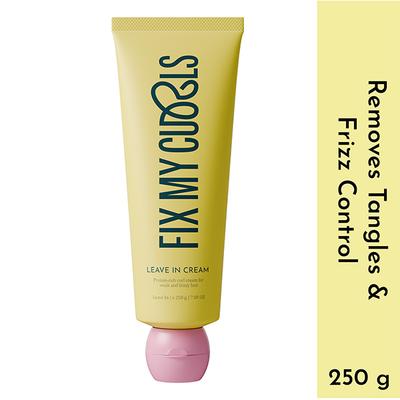 Fix My Curls Leave in Cream with Moisturising Jojoba Oil, Nigella Sativa Oil, and Keratin for Curly, Wavy, Dry and Frizzy Hair 250 gm - Hair Sets & Kits