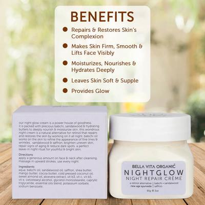 Bella Vita Organic Night Glow Face Cream 85 gm - Face Moisturizers