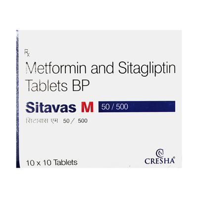 SITAVAS M 50/500 Tablet 10's - Diabetes-Ant