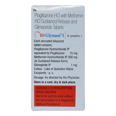THE TRIGLYNASE 1 Tablet 10's - Diabetes-Ant