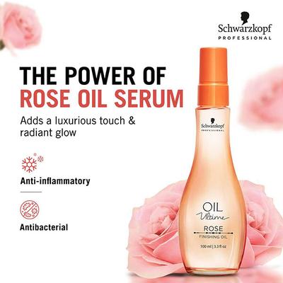 Schwarzkopf Professional Oil Ultime Rose Oil for Fine, for Hair Care Softer Hair 100 ml - Hair Serums