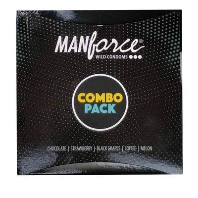 Manforce Condoms - Wild Combo (Pack of 5 x 4's) - Plain/Flavoured Condoms