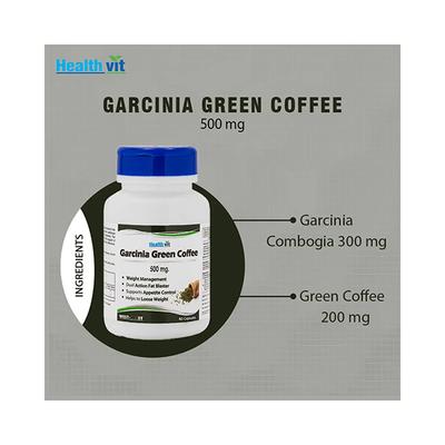 HealthVit Garcinia Green Coffee 500 mg Capsules 60's - Weight Loss