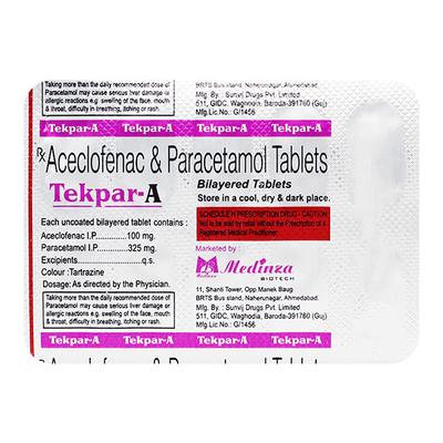 TEKPAR A Tablet 10's - Pain relief-Nsa