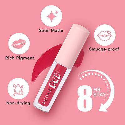 SUGAR POP Matte Lipcolour - 03 Peony 1.6 ml - Liquid Lipsticks