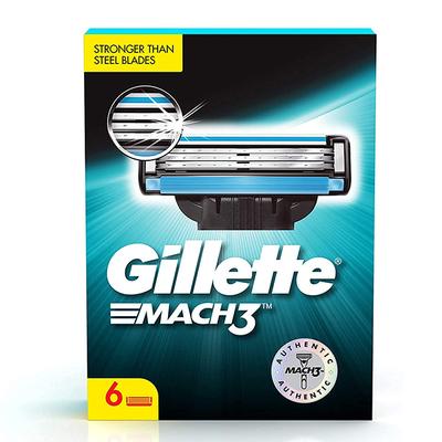 Gillette Mach 3 Shaving Blades- (Cartridges) 6's - Razors & Cartridges