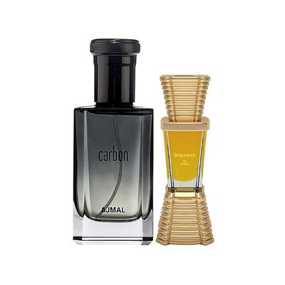 Ajmal Carbon EDP Citrus Spicy Perfume And Impress Concentrated Perfume Oil Citrus 110 ml - Men Perfumes (Edt/Edp)