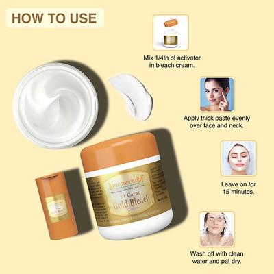 Aryanveda 24 Carat Gold Bleach Cream For All Skin Types 450 gm - Bleach