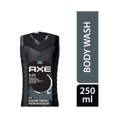 Axe Black 3 In 1 Body Face & Hair Wash 250 ml - Shower Gels & Body Wash