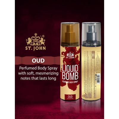 St. John Liquid Bomb Body Spray - Oud Gold Edition - Pack of 2 x 150 ml - Perfumes (Edt/Edp)