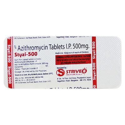 STYZI 500 Tablet 3's - Bacterial Infections-Mac
