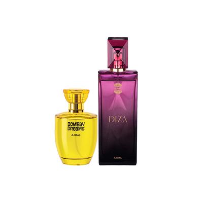 Ajmal Bombay Dreams EDP Floral Fruity Perfume And Diza EDP Fruity Floral Perfume 200 ml - Women Perfumes (Edt/Edp)