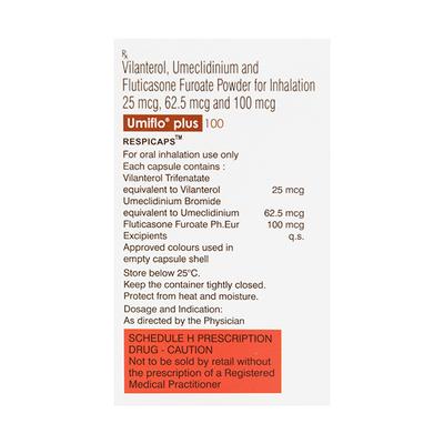 UMIFLOW PLUS 100 Respicap 15's - Asthma/COPD-Ast