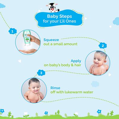 Mamaearth Milky Soft Head to Toe Wash with Oats, Milk, and Calendula for Babies 200 ml - Shower Gels & Body Wash