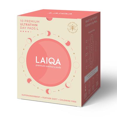 LAIQA Premium Ultrathin Day Pads (L) 10's - Sanitary Napkins