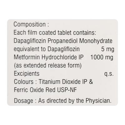 DAPAGZA M 5/1000 Tablet 10's - Diabetes-Ant