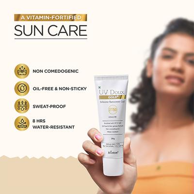 UV Doux Gold SPF PA +++ 50 Silicone Sunscreen Gel 50gm - Body Sunscreen