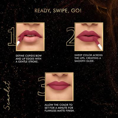 Lakme 9To5 Primer + Matte Liquid Lipstick- Minis - Scarlet 2mlx4 Units 8 ml - Liquid Lipsticks