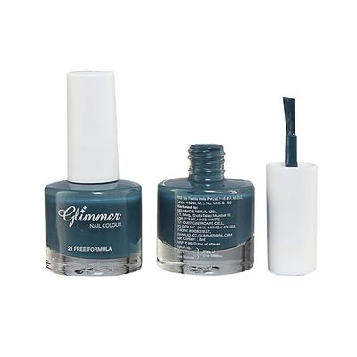 Glimmer Nail Enamel Dark Grey Green 8 ml - Nail Polish