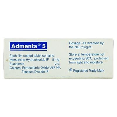 Admenta 5mg Tablet 10'S - Alzheimer-Neu