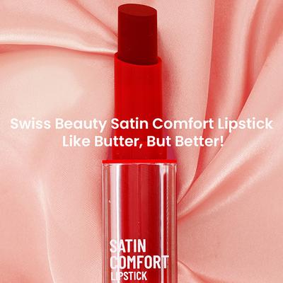 Swiss Beauty Satin Comfort Lipstick-Burnt Maroon 3 gm - Lipsticks