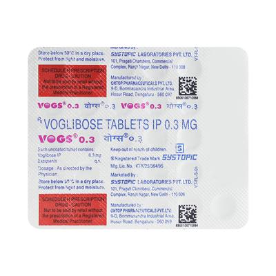Vogs 0.3mg Tablet 30'S - Diabetes-Ant