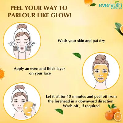 Everyuth Natural Glow Orange Peel-Off Mask 90 gm - Masks & Peels