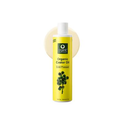 Organic Harvest Cold Pressed Castor Oil, For Moisturizing Skin, Hair & Nail Growth, Eyelash Thickening, 100% Pure, 100% Organic, Sulphate And Paraben Free 200 ml - Nail Polish