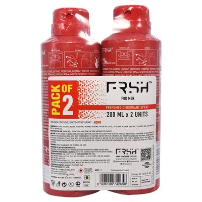 Frsh Dedorant Body Spray - Hero 200 ml - Men Deodorants/Roll-Ons