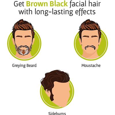 Bombay Shaving Company Natural Brown Black Beard Color Henna and Amla Long Lasting 60 ml - Beard Colour