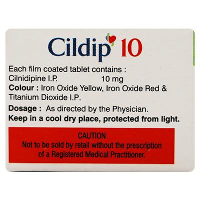 Cildip 10mg Tablet 10'S - Hypertension-Cal