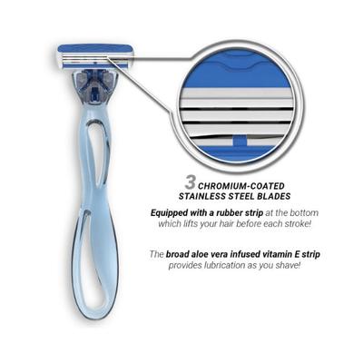 Summer By Zlade Splash III Triple-Blade Hair Removal Razor For Women - 1 Handle + 4 Cartridges 1s - Shaving & Hair Removal