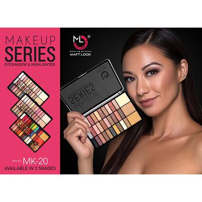 Matt Look Makeup Series Eyeshadow & Highlighter, Multicolor - 3 49 gm - Face Palettes
