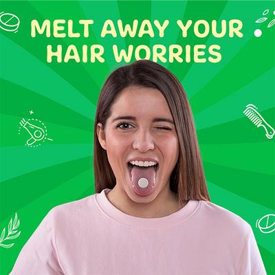 Chicnutrix Popz Biotin 10,000 mcg Sesbania Extract, 7 Keratin Boosters, Stronger and Thicker Hair, 30 Mouth-melt Tablets, Orange Lime Flavour 30's - Hair & Skin