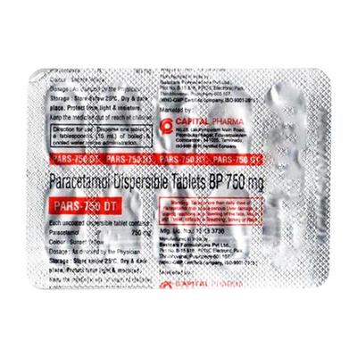 PARS 750 DT Tablet 10's - Fever-Ana