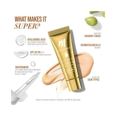 MyGlamm Super Serum BB cream-101 Cashew Spf 50PA+++ 30gm - Contour