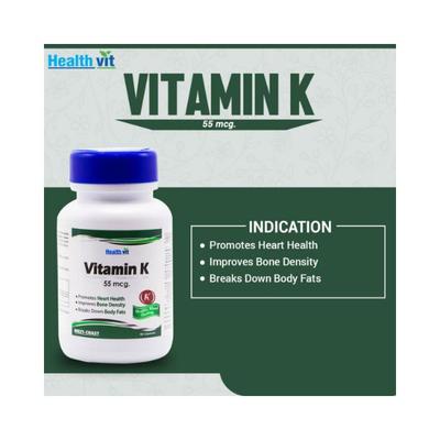 Healthvit Vitamin K 55 mcg - Capsules 60's - Multi-Vitamins