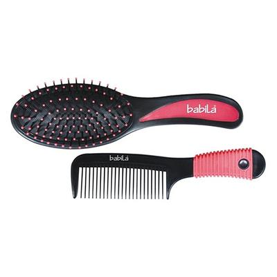 Babila Cushioned Brush with Comb-HB-v 810 1's - Hair Brushes